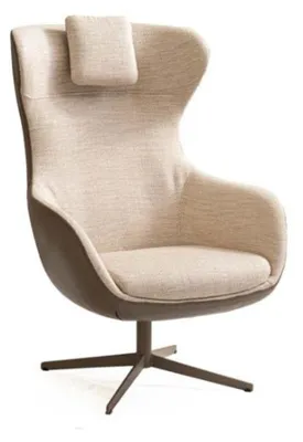 Produktbild von Sessel Ohrensessel Cocktailsessel Einsitzer Stoff Beige Moderne Sitzer