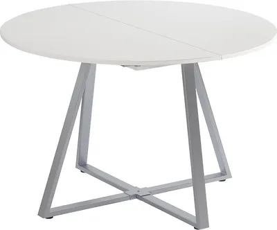 Produktbild von Esstisch Vicco Loyd Weiß/Grau 120 x 120 cm ausziehbar, Model 56516