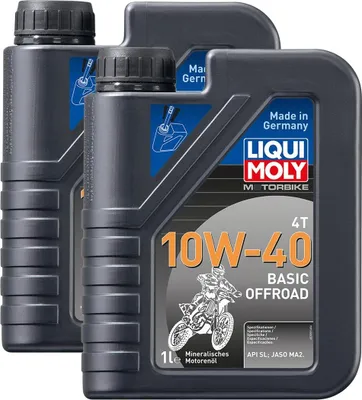 Obrázek produktu pro Liqui Moly Motorový olej 3059, motocykly 4T, základní řada, pro terénní použití, 10W-40, 2 litry, minerální