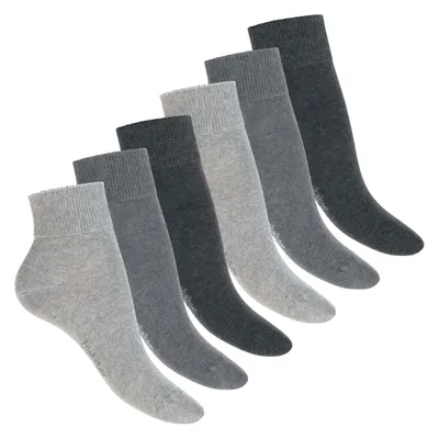 Produktbild von Footstar Damen & Herren Gesundheits Kurzschaft Socken (6 Paar), Nahtfreie Diabetiker Kurzsocken - Classic Grey 39-42