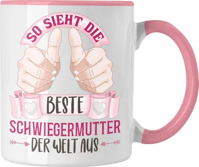 Produktbild von Trendation - So Sieht Die Beste Schwiegermutter der Welt Aus Tasse Geschenk Muttertag Schwiegermama Geschenk Geburtstag Spruch (Rosa)