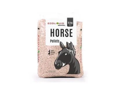 Obrázek produktu pro ECOLIQUID Animal Horse Pellets 15 kg (26 l), dřevěné pelety pro podestýlku