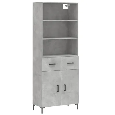 Produktbild von Highboard Betongrau 69,5x34x180 cm Holzwerkstoff