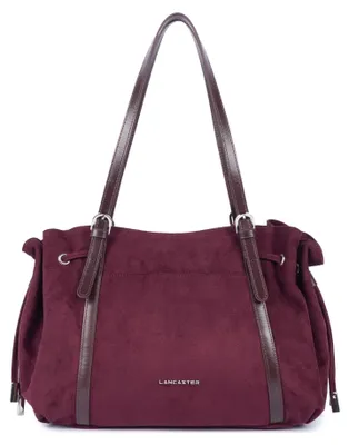 Image de Lancaster Sac cabas épaule Zippé L Velvet Emma Bordeaux