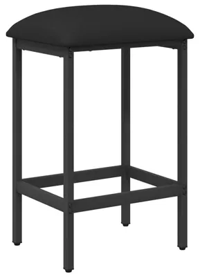 Image de Tabouret de bar, noir, 40 x 32 x 74 cm, en bois d'ingénierie