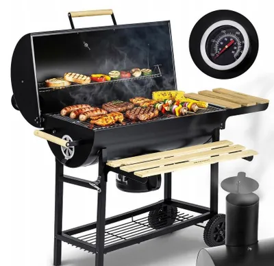 Produktbild von BERDSEN BBQ Holzkohlegrill Holzkohle mit Deckel Kamin Thermometer