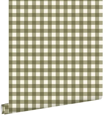 Produktbild von ESTAhome Tapete Karomuster Dunkelgrün 50 x 900 cm