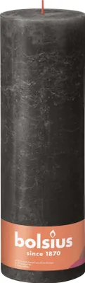 Produktbild von Bolsius Stumpenkerze Rustikal Stürmisch Grau - 30 cm / ø 10 cm