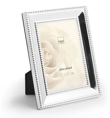 Image de H&h cadre photo avec bordure argentée, 15x10 cm