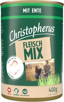 Produktbild von Christopherus Fleischmix mit Ente 400g, Adult, jede Rasse, Ente, 400 g