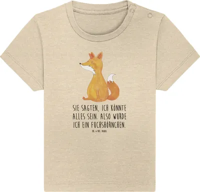 Produktbild von Mr. & Mrs. Panda Babyshirt Einhorn Wunsch 0. - 6. Monat - Natural Raw - Geschenk, Baby Shirt, , Kinder T-Shirt, Fuchshörnchen, Unicorn, Füchse, Unicorns, Einhörner