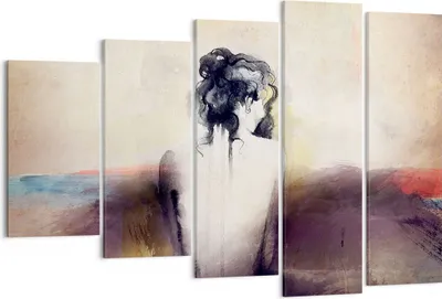 Produktbild von Bild auf Leinwand - Leinwandbild - Frau handeln nackt - 150x100cm - Wand Bild - Wanddeko - Leinwanddruck - Bilder - Kunstdruck - Wanddekoration - Leinwand bilder - Wandkunst - EG150x100-3657