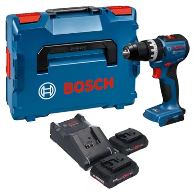 Immagine prodotto di Avvitatore a percussione a batteria Bosch GSB 18V-52 Professional 18 V 70 Nm Brushless + 2 batterie ProCORE da 4,0 Ah + caricabatterie + L-Boxx