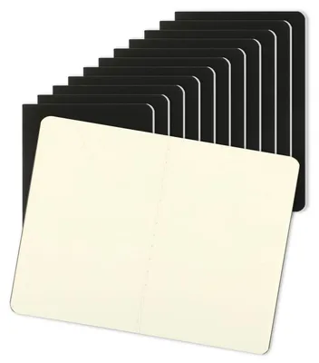 Immagine prodotto di Blocco note A5, formato nero, senza righe, confezione da 12 pezzi, 48 pagine, grammatura 80 g/m²
