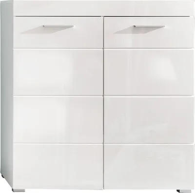 Produktbild von trendteam Garderobe Schuhschrank Amanda Weiß Nachbildung/Weiß Hochglanz Tiefzieh 91 x 97 x 38 cm