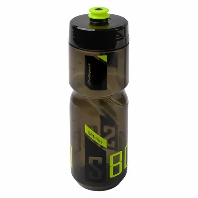 Zdjęcie produktu dla Butelka na wodę POLISPORT S800 Clear Black/Lime Green Zakręcana nakrętka 700ml