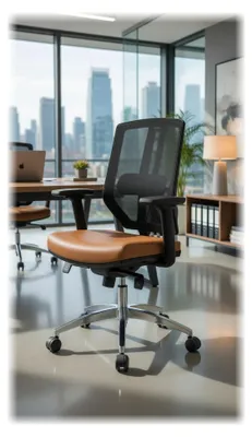 Zdjęcie produktu dla Ergonomiczne krzesło biurowe z regulowanymi podłokietnikami i możliwością obrotu