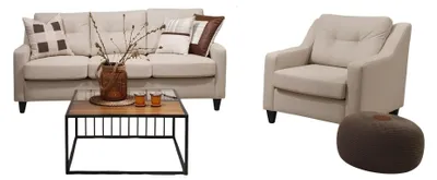 Obrázek produktu pro Elegantní sada třímístné pohovky a pohodlného křesla v moderním designu