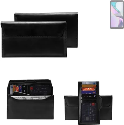 Produktbild von K-S-Trade Handy Hülle kompatibel mit TCL Ion X Schutz Hülle Tasche Schutz Case Handytasche Kunstleder schwarz, 1x