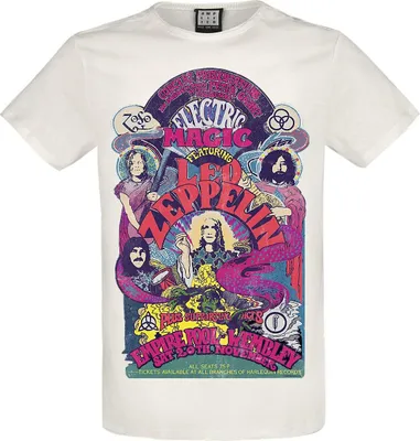 Produktbild von Led Zeppelin T-Shirt Herren Amplified Collection - Electric Magic altweiß M
