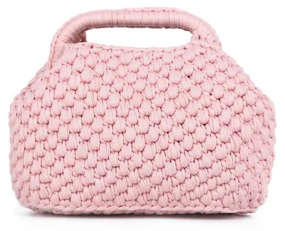 Image de Pochette en crochet pour femmes, couleur rose