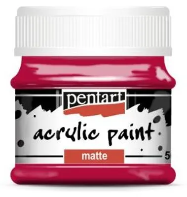 Obrázek produktu pro Akrylová barva matná PENTART 50 ml KARMÍNOVÁ