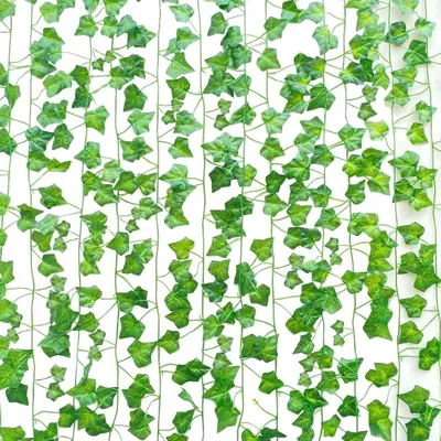 Image de Lierre artificiel, 15 pièces, guirlande de lierre de 32 mètres de long, feuilles de lierre artificielles pour la décoration d'intérieur, de jardin et de fête (15 pièces)