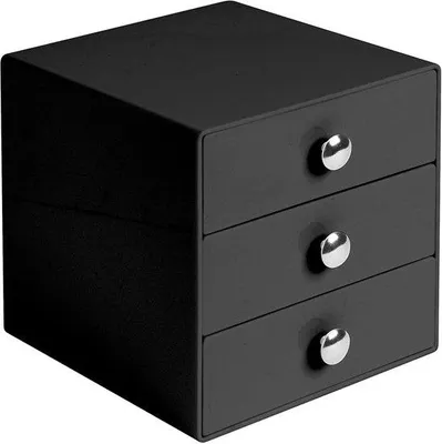 Immagine prodotto di Organizer per cassetti trasparente nero, 4 pezzi