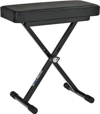 Zdjęcie produktu dla QUIK-LOK BX8, Ławeczka dla muzyków, Pianino, Czarny, Obite siedzisko, Winyl, Czarny