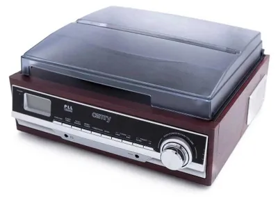 Zdjęcie produktu dla Camry Premium CR1113, Gramofon z napędem pasowym, Pół-automatyczny, Czarny, Chrom, Drewno, 33,45 RPM, 33,45,78 RPM, Zewnętrzny