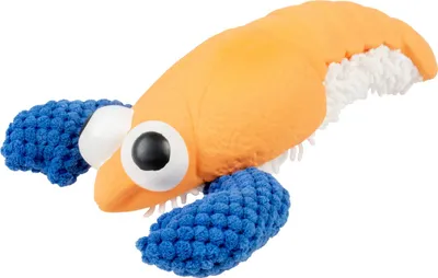 Image de Jouet pour chien Duvo+ Homard en peluche et latex, orange et bleu