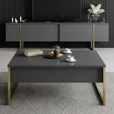 Immagine prodotto di Mornasco - set Mobili da Soggiorno, Nero Antracite, Modulabile