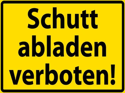Obrázek produktu pro vianmo Dřevěná cedule 30x40 cm Schutt abladen verboten