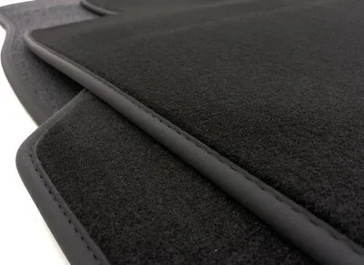 Image de Tapis de sol pour BMW Série 7 E65 Velours Premium Tapis de sol noir, 4 pièces, qualité d'origine