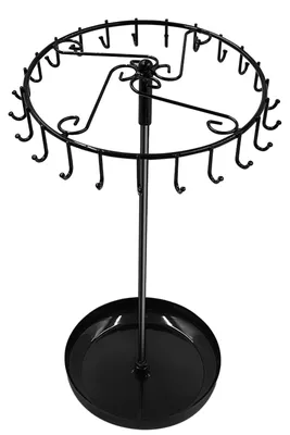 Productafbeelding van Sieradenstandaard kettinghouder sieradenboom - 23 haken - 36 cm - Metaal - Zwart
