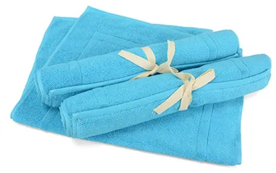 Produktbild von A&R AR019 | Badematte Bath Mat, Hergestellt aus türkischer Baumwolle - Farbe: Aqua Blue - Größe: 50 x 80 cm