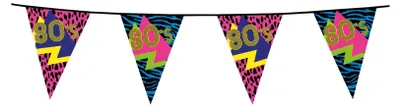Produktbild von Geburtstags Party Deko 80s Wimpelkette 6 m