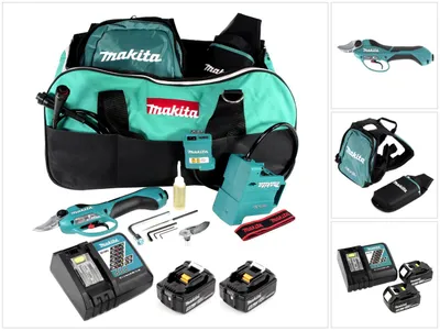 Obrázok produktu pre Makita DUP 361 RT akumulátorové nožnice na vinič a konáre 36 V (2x 18 V) + 2x akumulátor 5,0 Ah + nabíjačka + taška