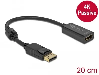 Productafbeelding van Delock 63559 DELOCK Displayport Adapter DP -> HDMI Buchse 4K Passiv schwa