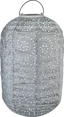 Produktbild von Luna Solarlaterne Pillar mit LED - Solar Gartenbeleuchtung - 350x220mm – Steingrau