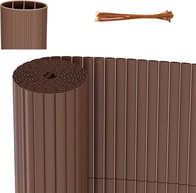 Produktbild von Jopassy PVC Sichtschutzmatte Sichtschutzzaun Balkon Windschutz Sichtschutz für Zaun Braun 160x300cm
