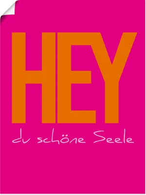Produktbild von ARTland Poster Hey du schöne Seele Größe: 45x60 cm