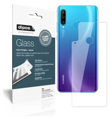 Produktbild von 2x Schutzfolie für Huawei P30 Lite Rückseite - Anti-Shock 9H Folie dipos Glass