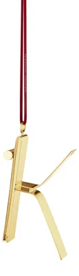 Obrázok produktu pre Georg Jensen – Vianočný prívesok s písmenom K, pozlátený 18-karátovým zlatom