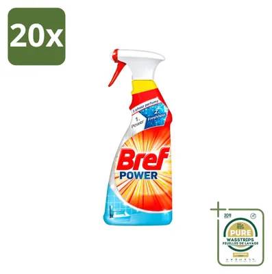 Produktbild von 20 x Bref Power Badreiniger - Anti-Kalk & Schmutz - 750 ml - Vorratspackung - 20 Stücke