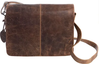 Produktbild von GreenLand Nature Leder Businesstasche Schultertasche Montana Organizer Bag A4 Brown braun