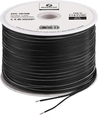 Produktbild von Monacor SPC-70/SW, Kupfer, 100 m, Schwarz