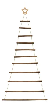 Produktbild von vidaXL Hängender Weihnachtsbaum mit Sternspitze 74x150 cm Naturzweig