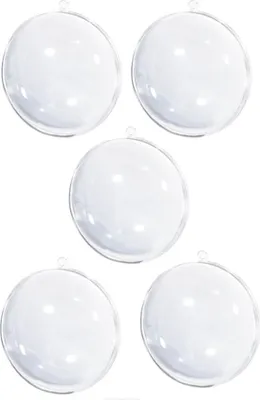 Produktbild von Acryl-Medaillons transparent 9 cm, 5 Stück, zum Basteln und Dekorieren