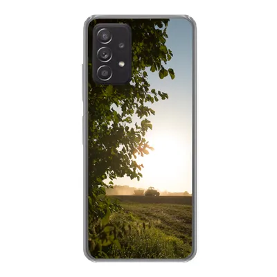 Produktbild von MuchoWow® Handyhülle Schutzhülle Hülle für Samsung galaxy a73 Traktor - Bauernhof - Sonne Silikon Softcase Handy Hülle - Handyhülle